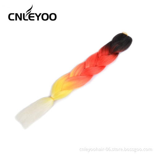 2021 Factory Ombre Jumbo synthetic braids 24 inch High Temperature Fiber X pression Jumbo Braiding Hair ponytail Extensions